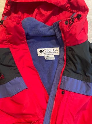 Chaqueta Columbia Vintage Roja y Negra