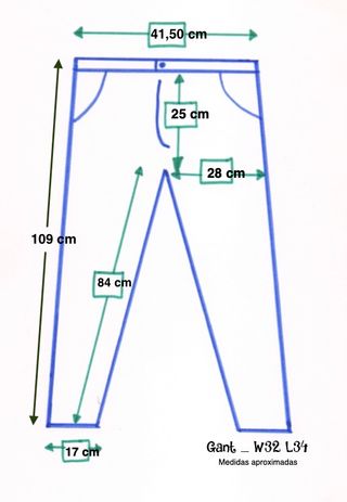 Gant. Pantalón vaquero slim. W32 L34