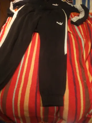 Chándal Puma Talla L Negro y Blanco