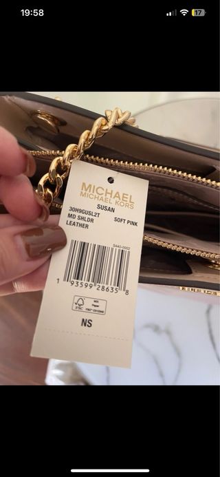 Bolso Michael Kors Rosa y Dorado Nuevo