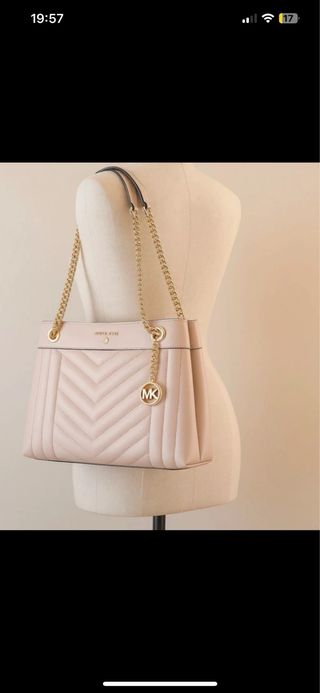 Bolso Michael Kors Rosa y Dorado Nuevo