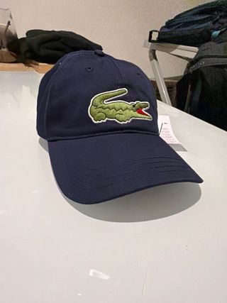 Gorra Lacoste Azul con Cocodrilo Verde