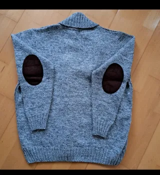 Chaqueta de punto gris hombre