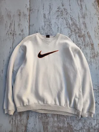 Felpa Nike Vintage Big Swoosh Beige