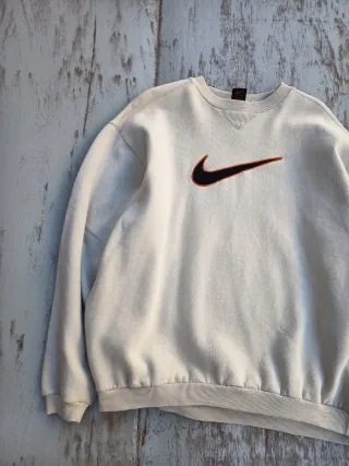 Felpa Nike Vintage Big Swoosh Beige