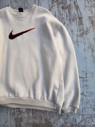 Felpa Nike Vintage Big Swoosh Beige