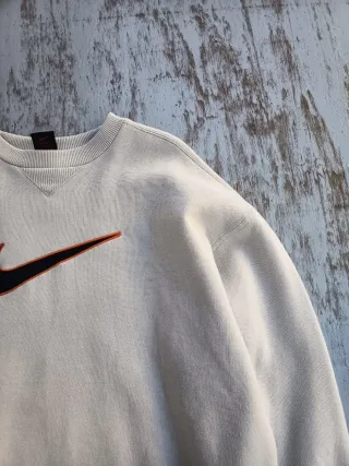 Felpa Nike Vintage Big Swoosh Beige