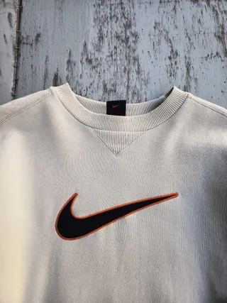 Felpa Nike Vintage Big Swoosh Beige