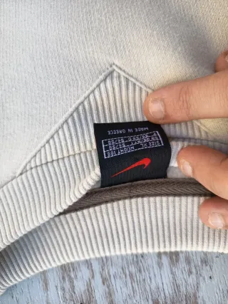 Felpa Nike Vintage Big Swoosh Beige