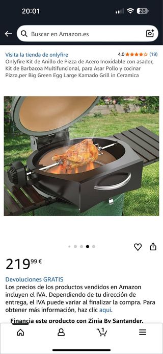 Kit Anello Pizza Onlyfire in Acciaio Inox