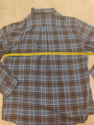 Camisa Cortefiel cuadros azul y marrón