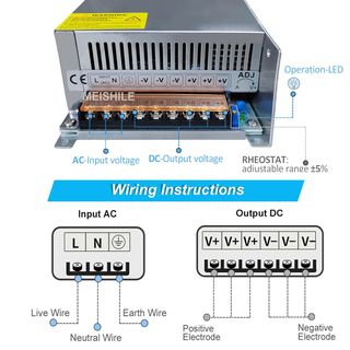 Fuente de Alimentación 12V 100A (1200W) - Compacta