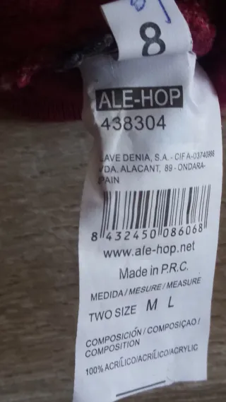 Guantes de lana con hebilla