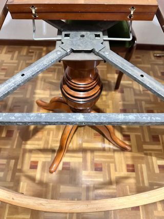 Mesa comedor extensible y 4 sillas de madera