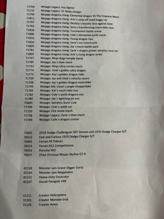 Cajas vacías LEGO Speed, Technic, City, Creator