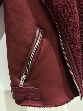 Cazadora doble faz burdeos