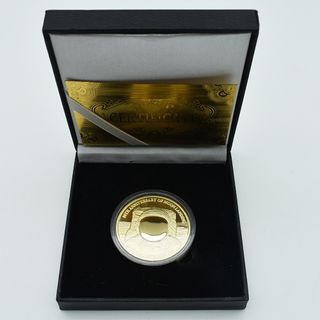 2 MONEDAS EN ESTUCHE "HUELLA LUNAR"