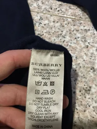 Maglione Burberry Brit lana blu tg. L uomo