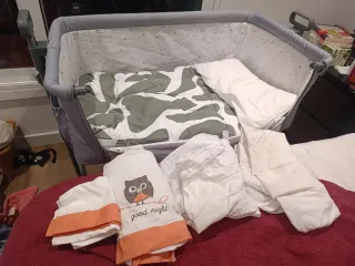 Minicuna colecho Kinder Kraft gris