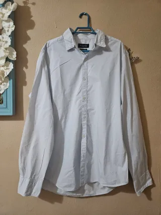 Camisa Massimo Dutti Azul Estampada