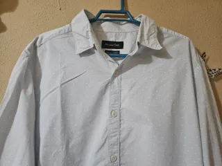 Camisa Massimo Dutti Azul Estampada