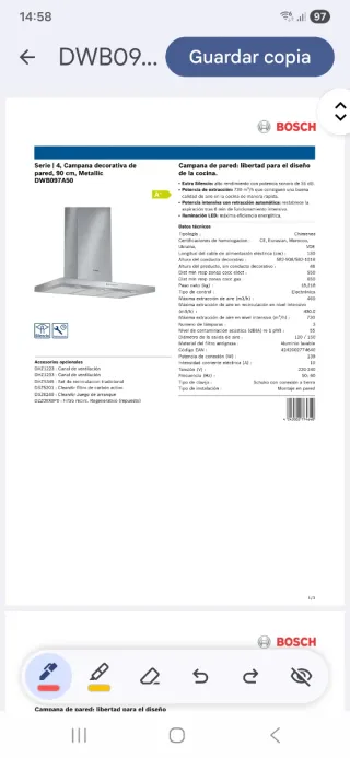 Campana Extractora Bosch Decorativa