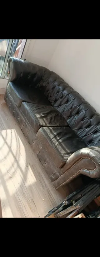 Opportunidad venta urgente Sofá  piel Chesterfield
