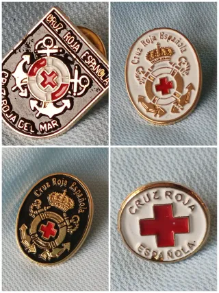 Lote 6 Insignias Cruz Roja Conductor