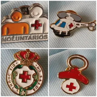 Lote 6 Insignias Cruz Roja Conductor