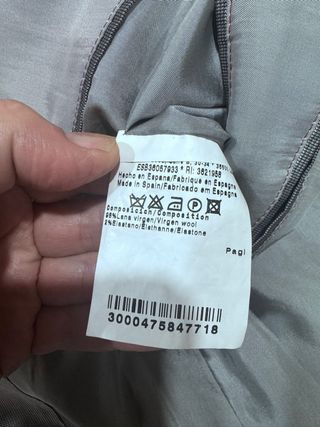 Traje Chaqueta Florentino Lana Virgen Negro Talla