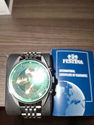 Orologio Festina Cronografo Verde e Oro