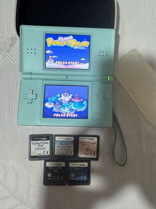 Nintendo DS Lite Turquesa + 6 Juegos
