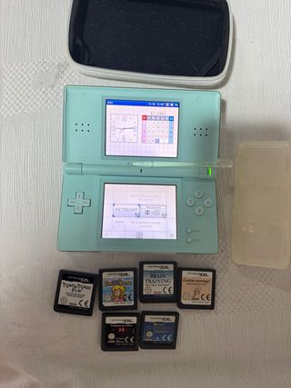 Nintendo DS Lite Turquesa + 6 Juegos