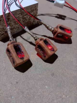 Farolillos de techo con LED efecto llama