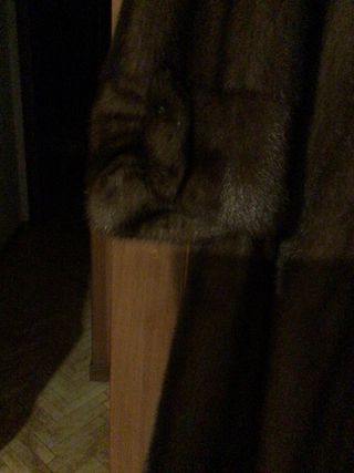 Abrigo de piel marrón T.48