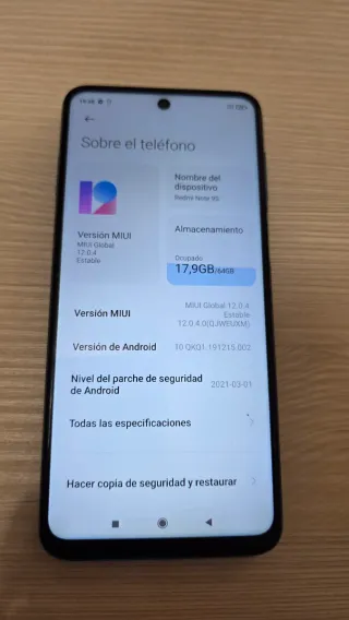 Xiaomi Redmi Note 9S Negro
