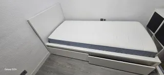 Estructura cama 90x200 con 2 cajones y colchón