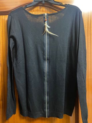 Camiseta VINTAGE DRESSING manga larga negra