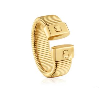 Conjunto Tous: Pulsera y Anillo Acero con Baño