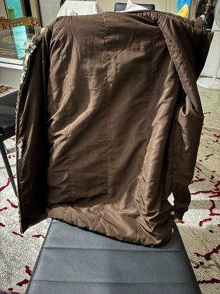 Chaqueta peluche estampado leopardo