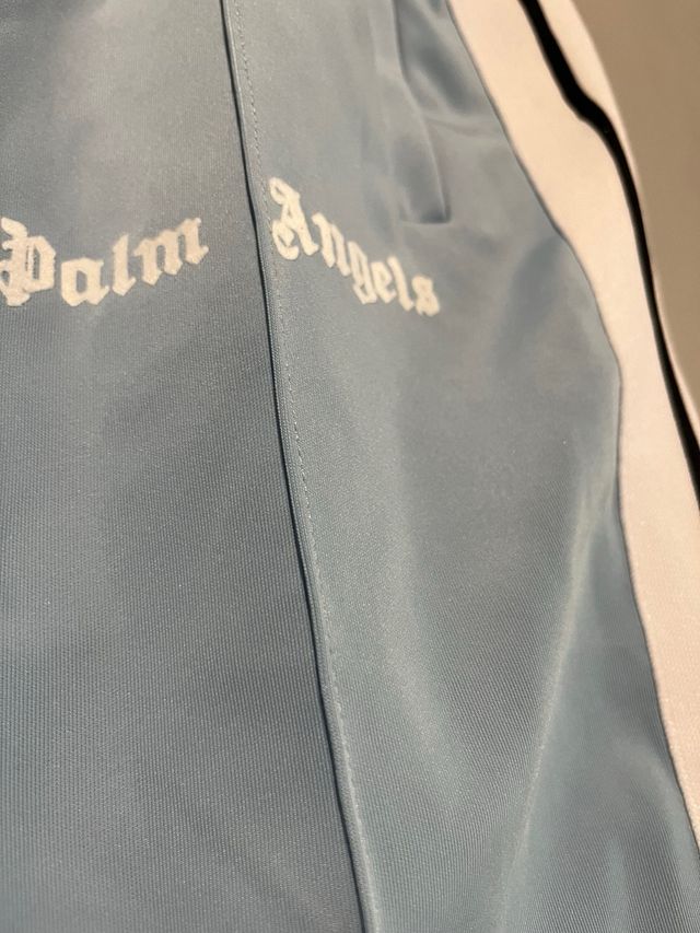 Palm Angels Pantalones Cortos Azules y Blancos