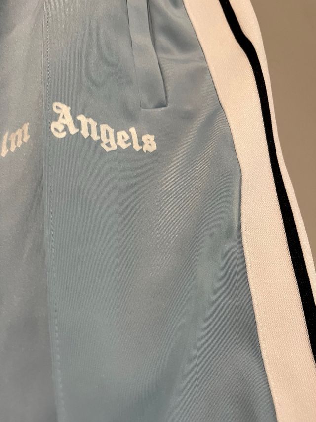 Palm Angels Pantalones Cortos Azules y Blancos