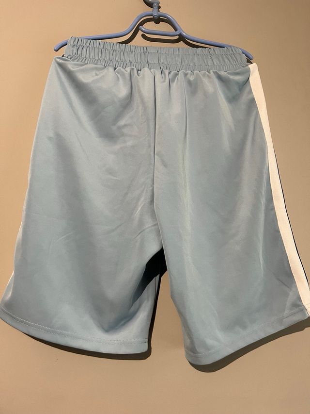 Palm Angels Pantalones Cortos Azules y Blancos