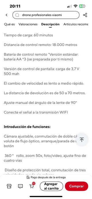 Xiaomi Drone Foto y Vídeo nuevo sin estrenar 5G