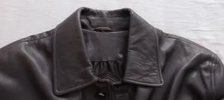Chaqueta de piel negra caballero auténtica