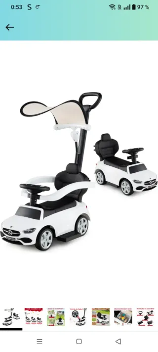 Cochecito Bebe 2 en 1 Mercedes Blanco