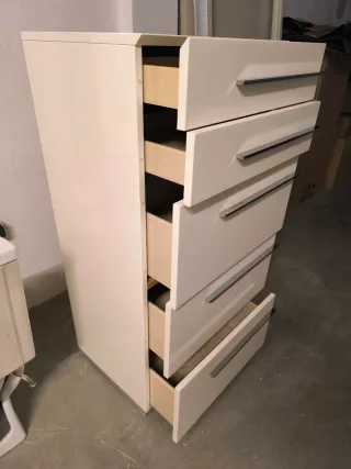 Cajonera 5 cajones blanco brillo
