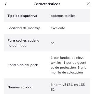 Cadenas Nieve Norauto WinterTex 3 N08