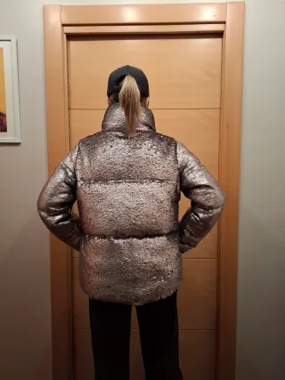 Cazadora lentejuelas plateada