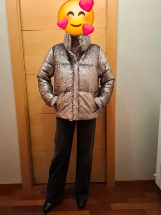 Cazadora lentejuelas plateada